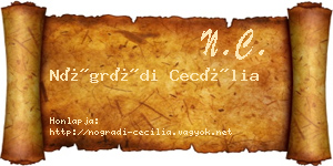 Nógrádi Cecília névjegykártya