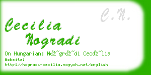 cecilia nogradi business card